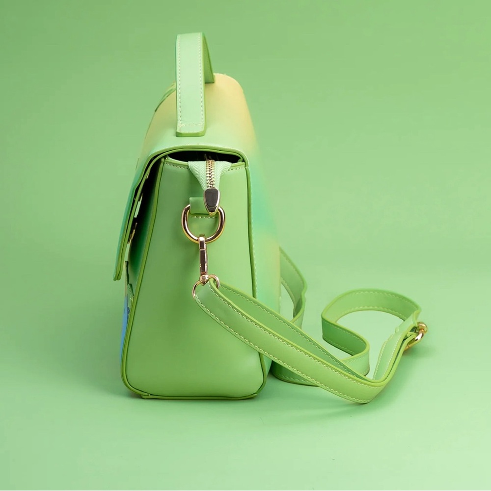 Mariah Elizabeth NWT Playful Green Crossbody Bag with Cartoon Characters - Picture 6 of 11